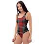 Christmas Red Plaid Scottish One Piece Swimsuite