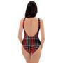 Christmas Red Plaid Scottish One Piece Swimsuite