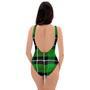 Christmas Tartan Green Plaid Scottish One Piece Swimsuite