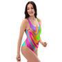 Colorful Abstract Paint One Piece Swimsuite