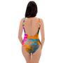 Colorful Abstract Tie Dye One Piece Swimsuite