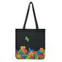 Colorful Brick Puzzle Video Game Print Tote Bag