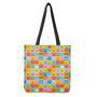 Colorful Emoji Pattern Print Tote Bag