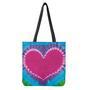 Colorful Heart Tie Dye Print Tote Bag