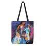 Colorful Horse Painting Print Tote Bag