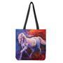 Colorful Horse Portrait Print Tote Bag