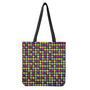 Colorful Houndstooth Pattern Print Tote Bag