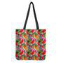 Colorful Leaf Watermelon Pattern Print Tote Bag