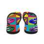 Colorful Lips Pop Art Flip Flops.