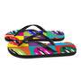 Colorful Lips Pop Art Flip Flops.