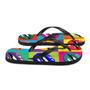 Colorful Lips Pop Art Flip Flops.