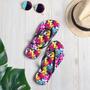 Colorful Orchid Flip Flops