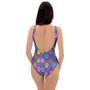 Colorful Paw One Piece Swimsuite