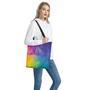 Colorful Polygonal Geometric Print Tote Bag