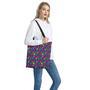 Colorful Robot Pattern Print Tote Bag