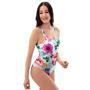 Colorful Rose Floral One Piece Swimsuite