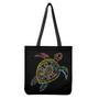 Colorful Sea Turtle Print Tote Bag