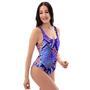 Colorful Snakeskin Print One Piece Swimsuite