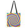 Colorful Spiral Illusion Print Tote Bag