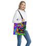 Colorful Spiral Trippy Print Tote Bag