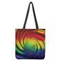 Colorful Swirl Print Tote Bag