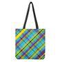 Colorful Tartan Pattern Print Tote Bag