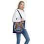 Colorful Tiger Portrait Print Tote Bag