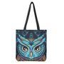 Colorful Tribal Owl Print Tote Bag