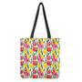 Colorful Tulip Pattern Print Tote Bag