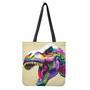 Colorful Tyrannosaurus Rex Print Tote Bag