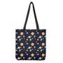 Constellations And Planets Pattern Print Tote Bag