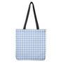 Cornflower Blue And White Gingham Print Tote Bag