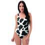 Cow Print One Piece Swimsuite