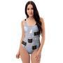 Cute Astronaut Cat Print One Piece Swimsuite