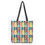 Cute Boston Terrier Faces Print Tote Bag