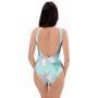 Cute Cat Mermaid Print One Piece Swimsuite