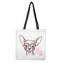 Cute Chihuahua With Glasses Print Tote Bag