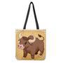 Cute Chinese Ox Zodiac Print Tote Bag