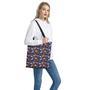 Cute Dino Halloween Pattern Print Tote Bag