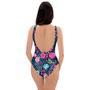 Cute Flower Floral Print One Piece Swimsuite