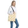 Cute Waffle Pattern Print Tote Bag