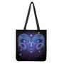 Dark Aries Zodiac Sign Print Tote Bag