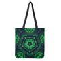 Dark Green Kaleidoscope Print Tote Bag