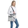 Dark Grey White Marble Print Tote Bag