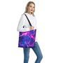 Dark Purple Universe Galaxy Space Print Tote Bag