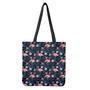 Dark Tropical Flamingo Pattern Print Tote Bag