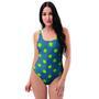 Emerald Green Polka Dot One Piece Swimsuite