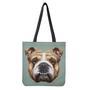 English Bulldog Portrait Print Tote Bag