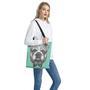 English Bulldog With Glasses Print Tote Bag