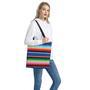 Ethnic Mexican Serape Pattern Print Tote Bag